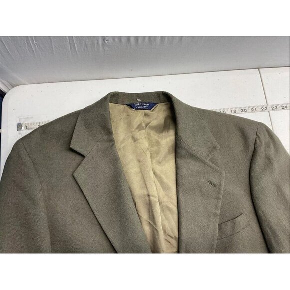 Nordstrom x Loro Piana 100% Camel Hair Men's Green Blazer sport coat Career 42 R - Picture 4 of 13
